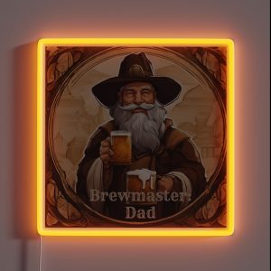 Brewmaster Dad Art RGB Neon Sign