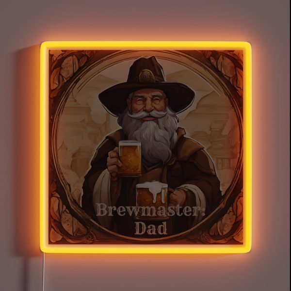 Brewmaster Dad Art RGB Neon Sign