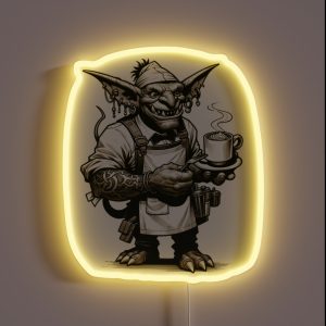 Brewmaster Goblin The Coffee Conjurer RGB Neon Sign Brewmaster Goblin The Coffee Conjurer RGB Neon Sign