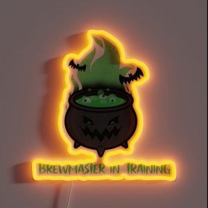 Brewmaster In Training Cauldron Halloween RGB Neon Sign Brewmaster In Training Cauldron Halloween RGB Neon Sign