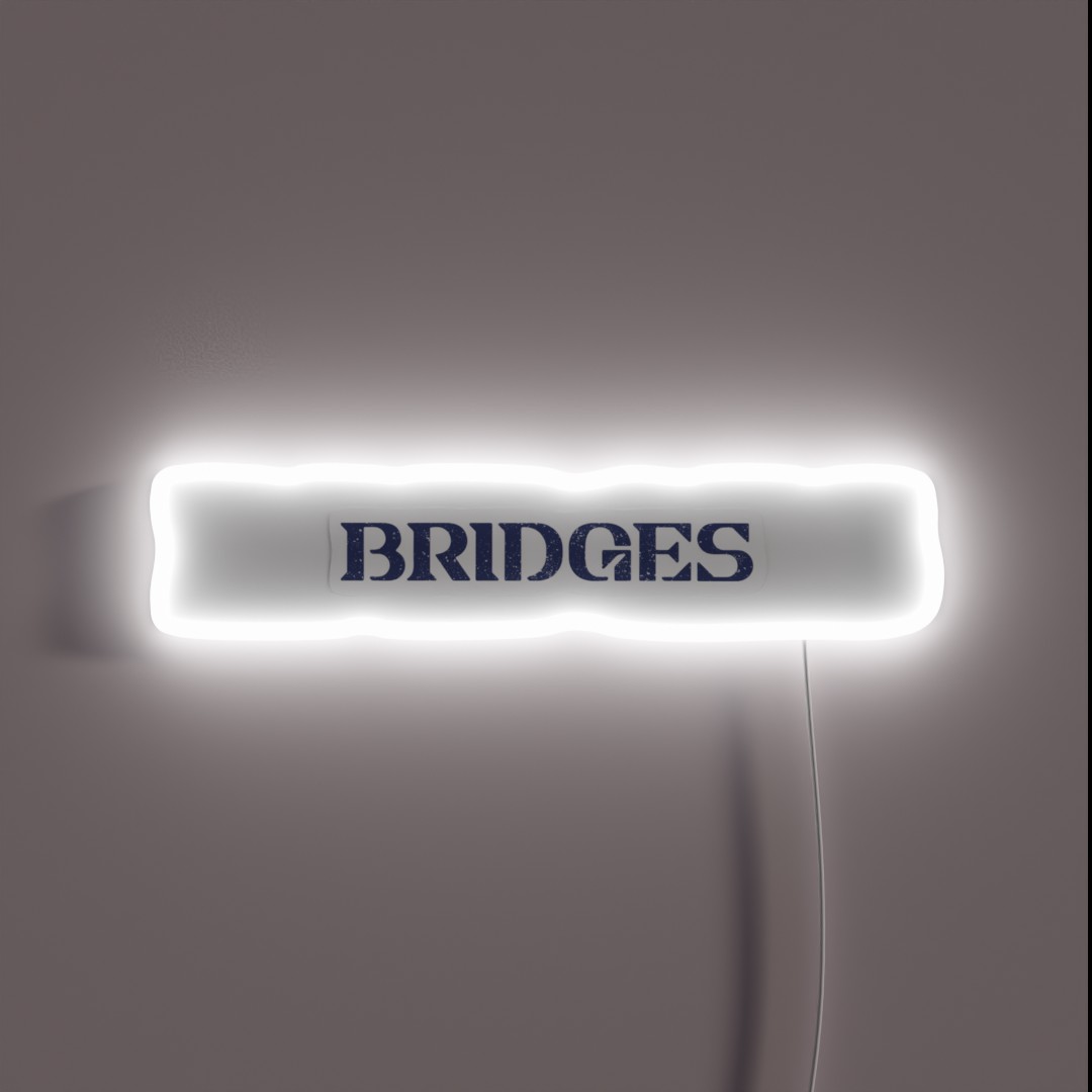 Bridges Death Stranding Logo Texturized RGB Neon Sign Bridges Death Stranding Logo Texturized RGB Neon Sign