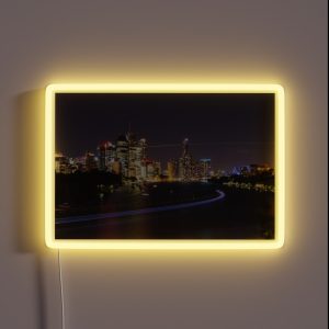 Brisbane City Light Trails RGB Neon Sign