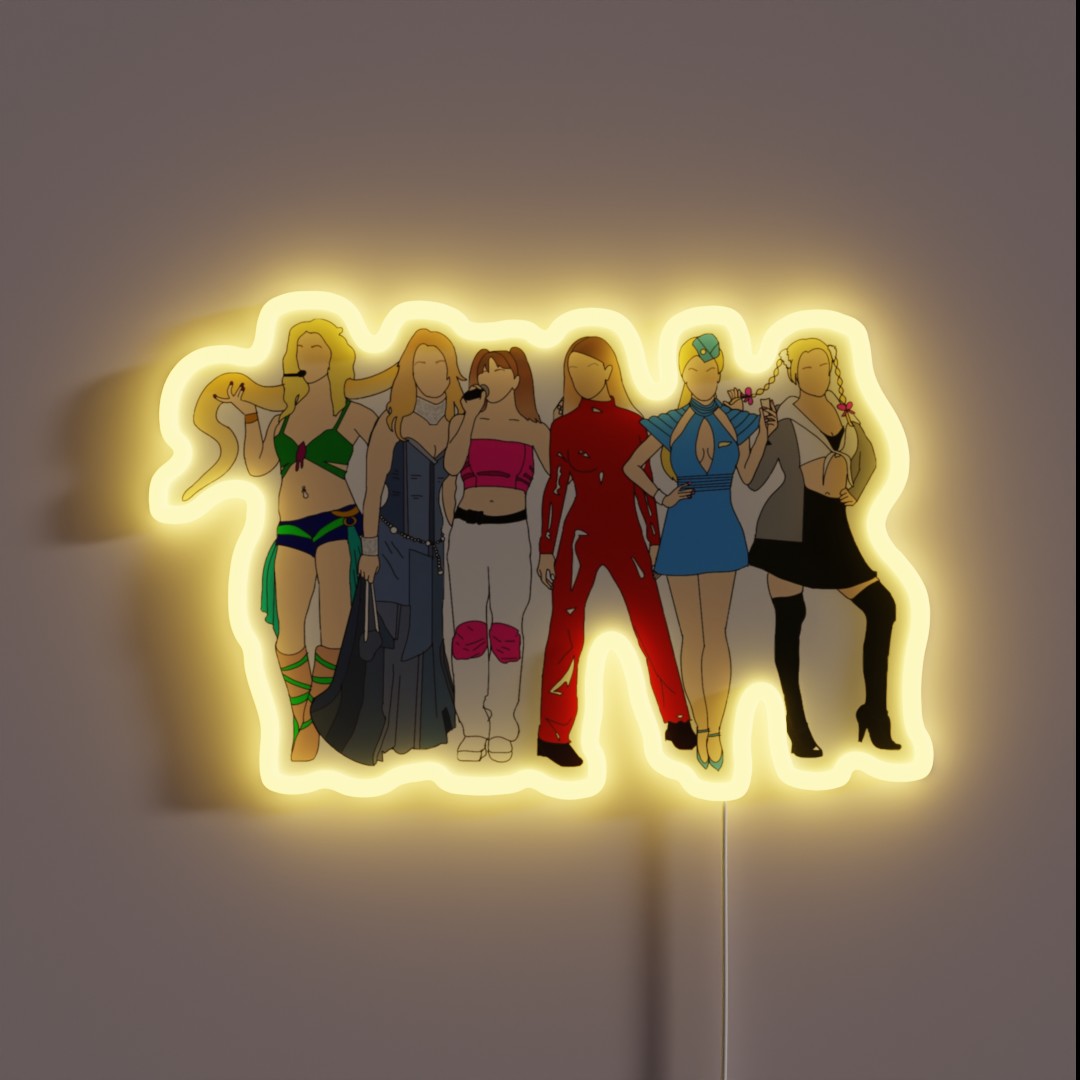 Britney Outfits 2 RGB Neon Sign Britney Outfits 2 RGB Neon Sign
