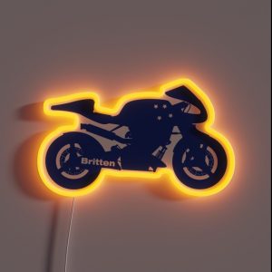 Britten V1000 Silhouette Blue RGB Neon Sign