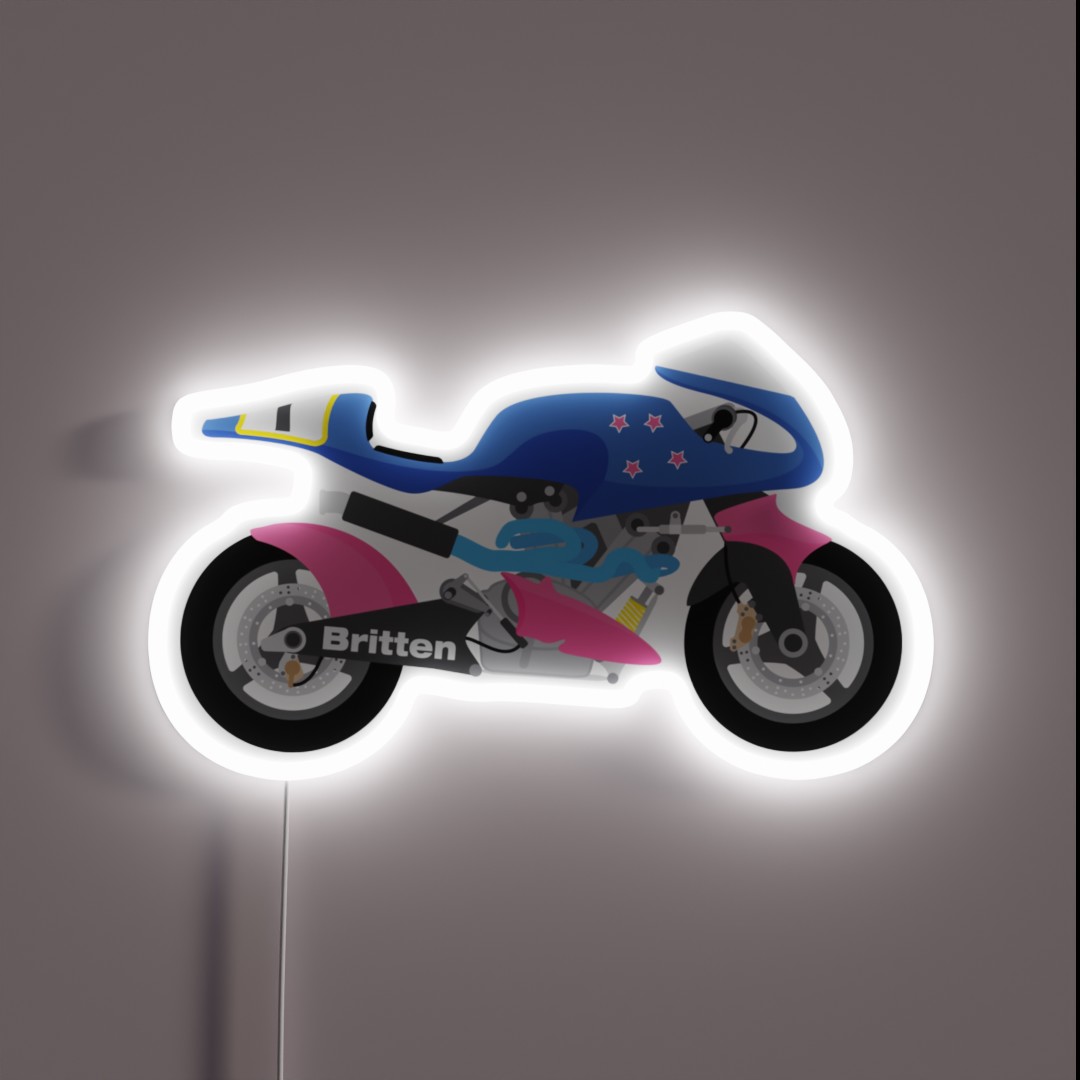 Britten V1000 Superbike RGB Neon Sign Britten V1000 Superbike RGB Neon Sign