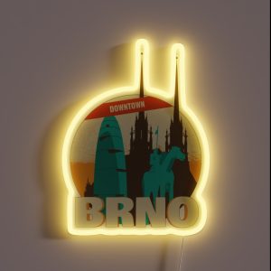 Brno Downtown RGB Neon Sign
