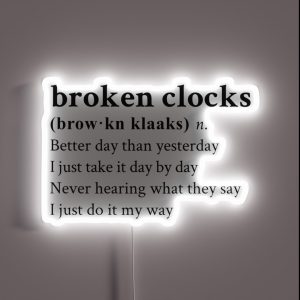 Broken Clocks RGB Neon Sign