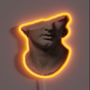 Broken Roman Statue RGB Neon Sign