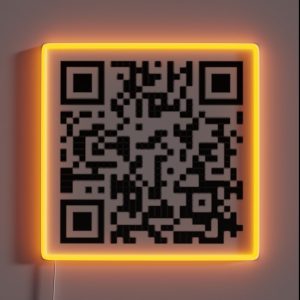Brooklyn 99 Jake Screaming While Playing The Guitar QR Code RGB Neon Sign