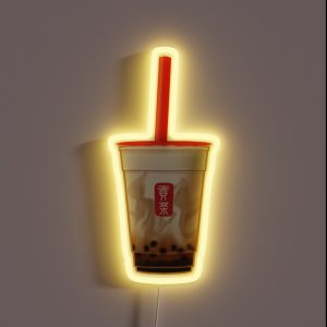 Brown Sugar Swirl Bubble Tea RGB Neon Sign Brown Sugar Swirl Bubble Tea RGB Neon Sign