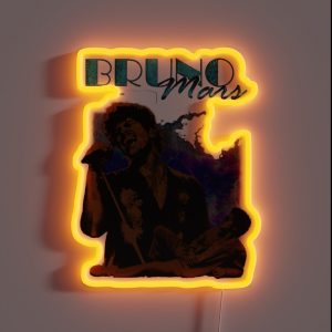 Bruno Mars Bootleg Design RGB Neon Sign