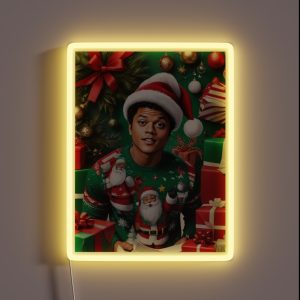 Bruno Mars Christmas RGB Neon Sign