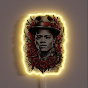 Bruno Mars Inked Harmony RGB Neon Sign