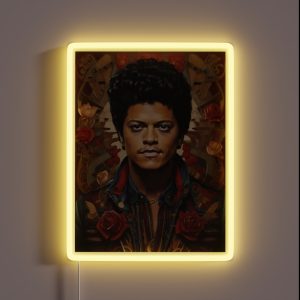 Bruno Mars Rose RGB Neon Sign
