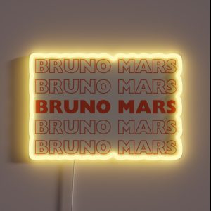 Bruno Mars Vibes RGB Neon Sign