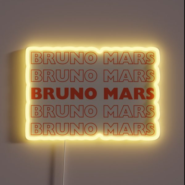 Bruno Mars Vibes RGB Neon Sign