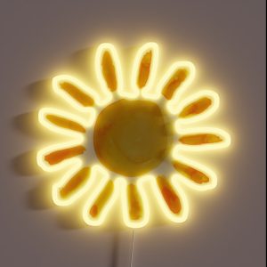 Brushed Watercolor Painted Sun RGB Neon Sign
