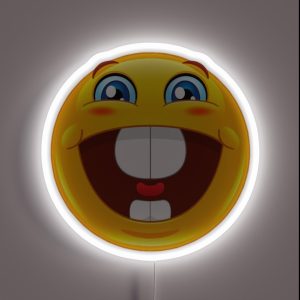 Buck Tooth Goofy Ahh Emoji RGB Neon Sign