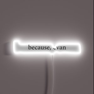 Buddie Because Evan RGB Neon Sign Buddie Because Evan RGB Neon Sign