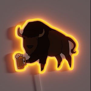 Buffalo Bill Brown Big Logo RGB Neon Sign