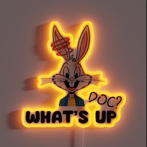 Bugs Bunny What S UP DOC RGB Neon Sign Bugs Bunny What S UP DOC RGB Neon Sign
