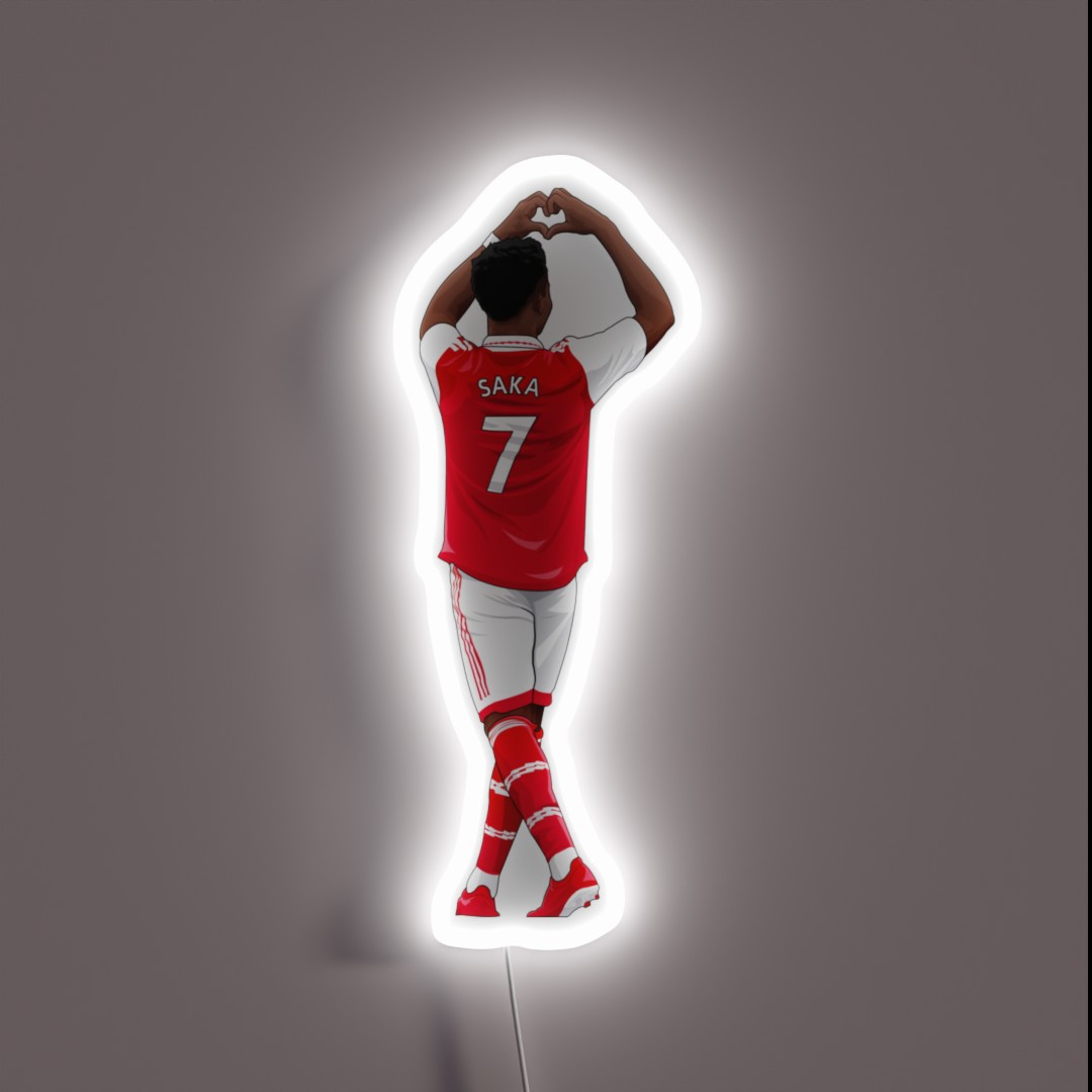 Bukayo Saka Arsenal RGB Neon Sign Bukayo Saka Arsenal RGB Neon Sign