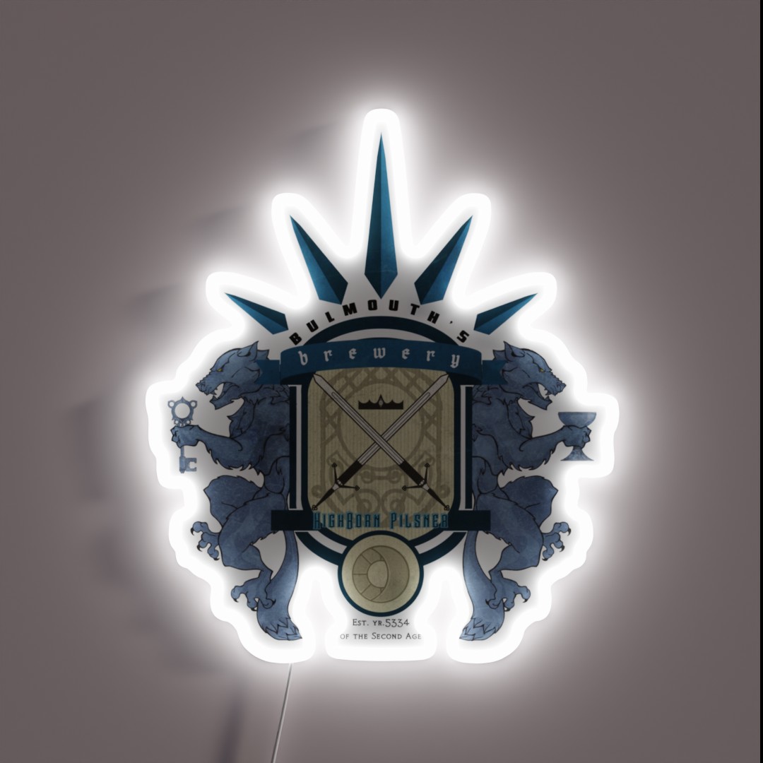 Bulmouth S Brewery Highborn Pilsner RGB Neon Sign Bulmouth S Brewery Highborn Pilsner RGB Neon Sign