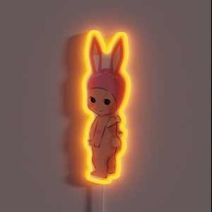 Bunny Cherub Pink Sonny Angel Inspired RGB Neon Sign