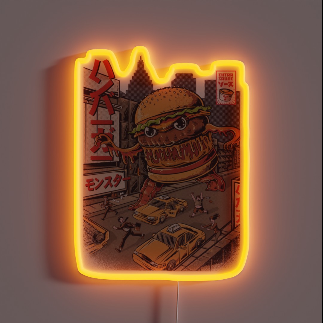 Burgerzilla RGB Neon Sign Burgerzilla RGB Neon Sign