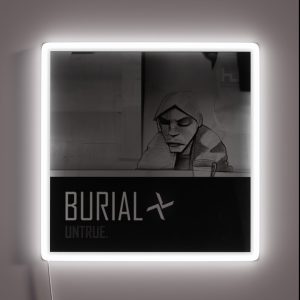 Burial Untrue Cover Fan Art RGB Neon Sign Burial Untrue Cover Fan Art RGB Neon Sign