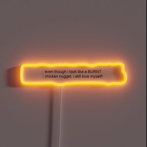 Burnt Chicken Nugget Vine Meme RGB Neon Sign