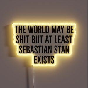 BUT AT LEAST SEBASTIAN STAN EXISTS RGB Neon Sign BUT AT LEAST SEBASTIAN STAN EXISTS RGB Neon Sign
