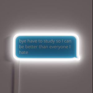 Bye Have To Study Imessage RGB Neon Sign