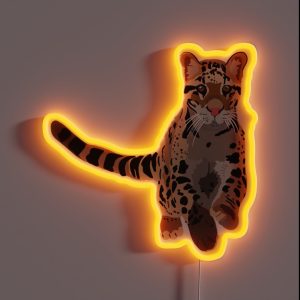 C Is For Clouded Leopard RGB Neon Sign