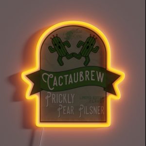 Cactaubrew Prickly Pear Pilsner RGB Neon Sign Cactaubrew Prickly Pear Pilsner RGB Neon Sign
