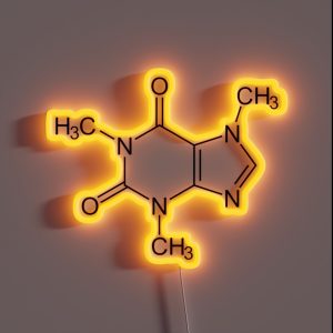 Caffeine Molecule RGB Neon Sign Caffeine Molecule RGB Neon Sign