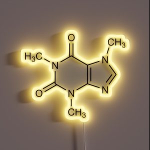 Caffeine Structural Formula RGB Neon Sign Caffeine Structural Formula RGB Neon Sign