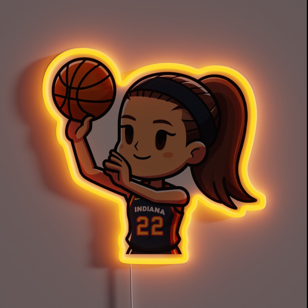 Caitlin Clark Shooting RGB Neon Sign Caitlin Clark Shooting RGB Neon Sign