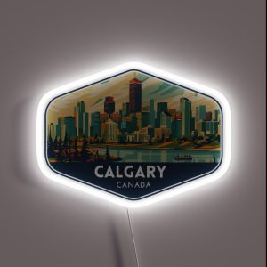 Calgary Canada Travel Art RGB Neon Sign