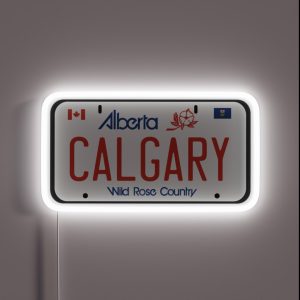 Calgary License Plate RGB Neon Sign
