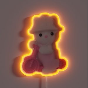 Calico Critters Kitten Bike RGB Neon Sign Calico Critters Kitten Bike RGB Neon Sign