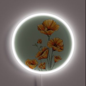 California Poppies RGB Neon Sign