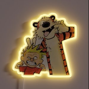 Calvin And Hobbes Bill Watterson RGB Neon Sign Calvin And Hobbes Bill Watterson RGB Neon Sign
