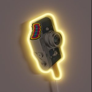 Camera Pop CMYK RGB Neon Sign
