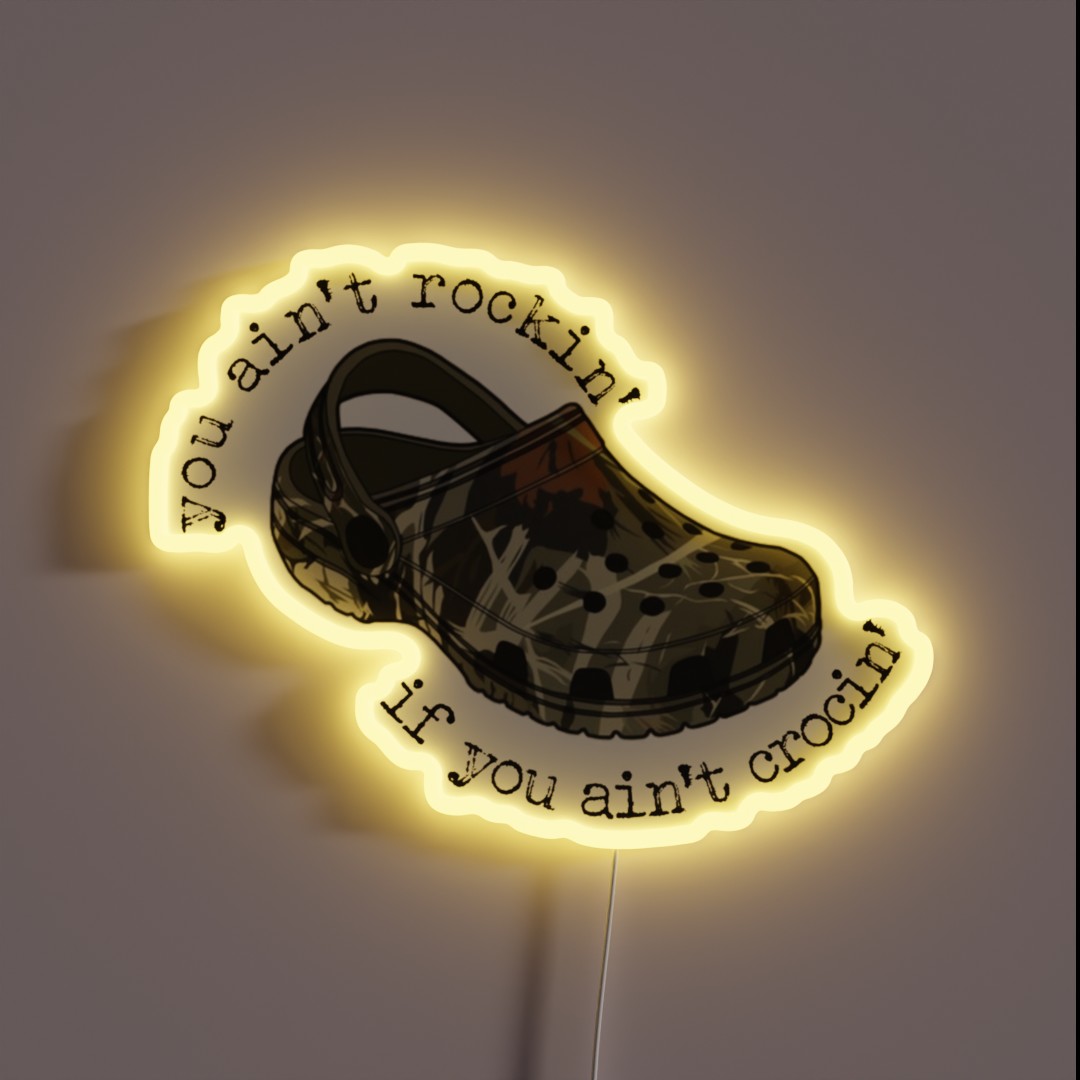 Camo Crocs RGB Neon Sign Camo Crocs RGB Neon Sign