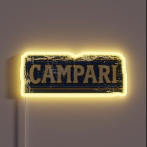 Campari Monogram Distressed Design Type 2 RGB Neon Sign