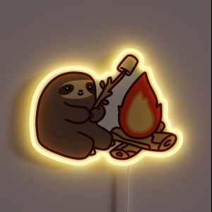 Campfire Sloth RGB Neon Sign