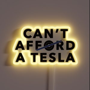 Can T Afford A Tesla Blue RGB Neon Sign