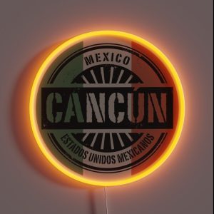 Cancun Mexico RGB Neon Sign Cancun Mexico RGB Neon Sign