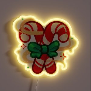 Candy Canes RGB Neon Sign